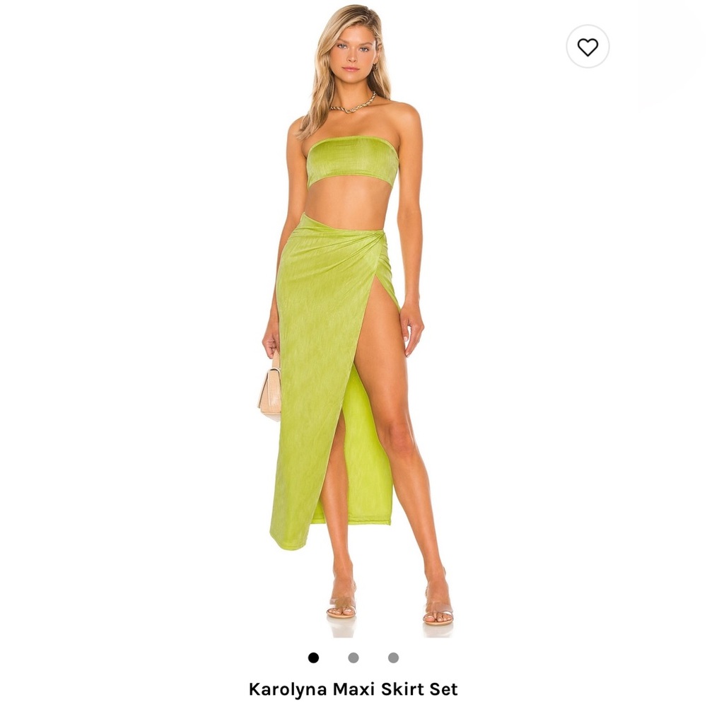 Green Skirt and Tube Top Set